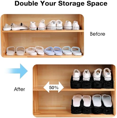 Neprock Closet Shoe Organizer,Shoe Storage Organizer Shoe Rack for Closet Organization,Shoe Slots Organizer De Zapatos Shoe Hoder Space Saver for Entryway(36 Pack)(Black) - color: Black, size: 36 Pack