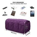 Armchair Caddy, Sofa Armrest Organizer with 14 Pockets, Waterproof Non Slip Recliner Remote Control Holder, Couch Chair Arm Storage for TV Remotes, Phone, iPad, Magazine, Books - color: Purple