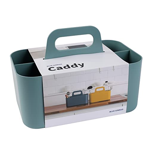 BLUE GINKGO Stackable Organizer Caddy – Korean-Made Portable Tote for Bathroom, Office, Crafts, or School Supplies (Rectangle, Green) - color: GREEN, size: Rectangle