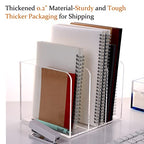 Magazine Holder, Clear Acrylic Magazine Rack, File Organizer for Office Desk, Book Organizer,-One-Piece-3 Vertical spaces,1 pack (B5)…… - style: 3 slots-B5