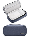 YOKUMA Pencil Case,Large Capacity Pencil Pouch,Aesthetic Zipper Pencil Box, Back to School Supplies for College Student Teen Adults,Travel Essentials,Electronic Cable Organize - color: Blue