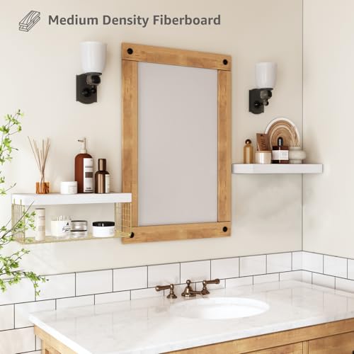 QEEIG Bathroom Shelves Over Toilet - Wall Mounted Floating Shelves Toilet Paper Storage Small Modern Decor Shelf 16 inch Set of 2, White and Gold (019-WG2) - color: G. White & Gold, size: 2pcs