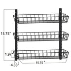 SWOMMOLY Adjustable Wall Mount Spice Rack, 3-Tier Dual-use (Multi-use) Organizer, Black - color: Black, size: 3-Tier