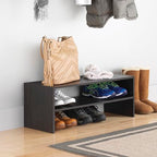 Whitmor Stackable 2-Tier Shoe Shelf, 31 inch, Espresso - color: Espresso, size: 31 INCH