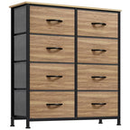 YITAHOME Dresser with 8 Drawers - Fabric Storage Tower, Organizer Unit for Living Room, Hallway, Closets - Sturdy Steel Frame, Wooden Top & Easy Pull Fabric Bins, Burlywood Grain - color: Burlywood Grain, style: 8-Drawer