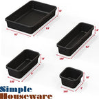 Simple Houseware Interlocking Desk Drawer Bins Organizer, 10 Packs, Black - size: Pack of 10