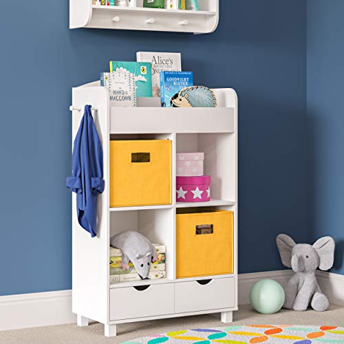 RiverRidge Folding Storage Bins with Handles Golden yellow Cube Storage Organizer for Closet, Bedroom & Playroom - Closet Organizers and Storage Set of 2 - color: 2 Golden Yellow Bins