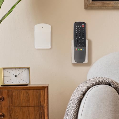 4 Pcs Remote Control Holder Wall Mount, TV Controller Holder, Self Adhesive Remote Holder, Wall Pen Holder Storage Accessories for Home Office School（Clear） - color: Clear&4Pcs