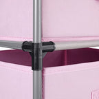Juvale 4-Tier Dresser for Bedroom - 16.5 x 13 x 33 in, Pink, Modern - Closet Dresser with 4 Fabric Drawers for Clothes & Bedroom Storage - color: Pink