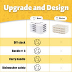 Cookie Storage Containers with Lids, 4-Layer Stackable Cookie Storage Containers | Bpa-Free Plastic, Microwave & Freezer Safe | Baked Goods, Snacks, Baked Goods for Portable Cookie Containers