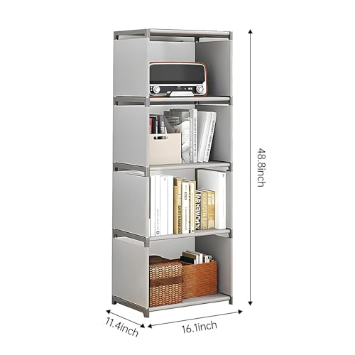 12-Compartment Storage Rack – Tool-Free Assembly, Suitable for bedrooms, Closets, and Small Spaces; a Great Helper for organizing Children's Clothes and Nurseries. (GREY-12) - color: Grey-12
