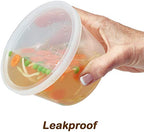 DuraHome Deli Containers with Lids for Food Storage Leakproof - 46 Sets BPA-Free Plastic Microwaveable Clear Food Storage Container Premium Quality, Freezer & Dishwasher Safe (Mixed - 16oz & 32oz.) - size: 16 oz. & 32 oz. (46 Sets)