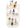 Rotating Makeup Organizer for Vanity, 3 Tier Perfume Skincare Storage for Women, Bathroom Counter Organizer, 360° Spinning Cosmetic Holder for Dresser Countertop, Clear - size: 3 Tier (Standard)