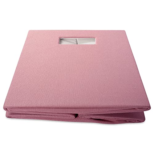 DII Poly-Cube Storage Collection Hard Sided, Collapsible Solid, Large, Rose - color: Rose, size: Large Square, 13x13x13"