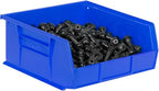 Akro-Mils 30235 AkroBins Plastic Storage Bins, Space-Saving Stackable Bins for Garage, Pantry, Craft Organization, 11" x 11" x 5", Blue, 6-Pack - color: Blue