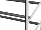 Amazon Basics 50-Pair Shoe Rack Organizer, Portable Rolling with Locking Wheels, Free Standing, 35.8 x 14.6 x 59.5 inches, Chrome