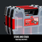 CRAFTSMAN Storage Organizer,Small Parts Organizer with 10-Compartments,Lid Includes Secure Latch (CMST60964M), (Pack of 6) - size: 6 Pack, style: Triple Pack