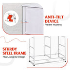 WLIVE White Dresser for Bedroom with 6 Fabric Drawers, Closet Dresser with Metal Frame, Wooden Top, Chest of Drawers for Closet, Living Room, Hallway - color: White