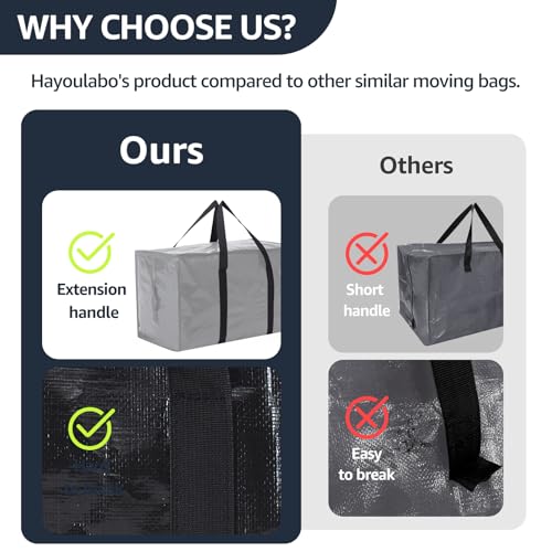Moving Bags Heavy Duty Extra Large, Moving Boxes, Moving Supplies Essentials, Blue Storage Bins with Lids, Plastic Packing Totes, Storage Bags for Clothes with Handles & Zippers(Black, 12 Pack) - color: Black, size: 12 Pack