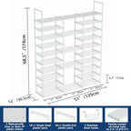 Mavivegue 10 Tiers Shoe Rack, Large Storage Space, 55-60 Pairs, White, Polypropylene - color: White, size: 3 Row 10 Tier