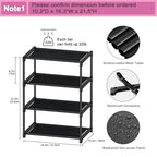 Autonomier 4 Tier Extra Small Shoe Rack (16.3" Wide), Narrow Stackable Kids Toddler Adult Shoe Storage Organizer Shelf for Closet Floor Entryway Bedroom, Space Saver Shoe Rack Organization Shelves