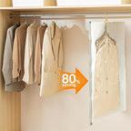 Hanging Vacuum Storage Bags – 4 Pack (2 Long, 2 Short) Hanging Vacuum Seal Bags for Clothing, Closet Organizer Space Saver for Suits, Jackets & Coats - size: 4 Combo