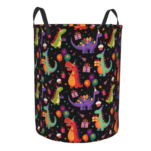 Dinosaurs Laundry Basket Storage Bin Foldable Laundry Hamper Clothes Storage Bucket Organizer 19.6x15.7 Inch For Laundry Room/Bedroom/Bathroom - color: Dinosaurs