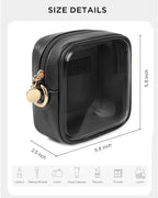 LETGO Clear Makeup Bags - TSA Approved Toiletry Bags with Zipper,Clear Toiletry Bag(Mini Black) - color: AA-Mini-Black