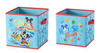 Nickelodeon Baby Shark Set of Two Spacious Collpasible Storage Cubes, 10"x10" - color: Mickey Mouse / Blue