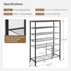 6 Tier Shoe Rack Organizer, Metal Mesh Shoe Storage Shelf, Storage Boots .for Entryway, Closet,Hallway, Bedroom,Cloakroom,Garage, Industrial,Rustic Brown - size: 6-Tier