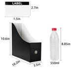 Limitliho 24 Pack Black Cardboard Magazine Holder, Sturdy Book Bins for Classroom Library, 10.6'' ×10.2'' ×3.5'' Inch Vertical File Folder Box - color: Black