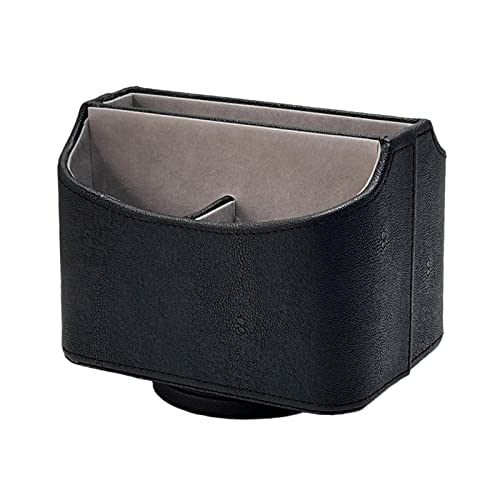 UnionBasic Rotating Desk Organizer, 360 Desk Spinning Caddy, Desktop TV Guide/Mail/Media/Remote Controller Holder Organizer,Fishskin Black - color: Fishskin Black