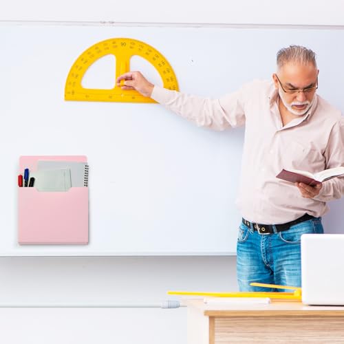 Fuutreo 6 Pcs Magnetic Wall File Organizer Magnetic Wall File Holder Refrigerator Magazine Holder for Mail Letters Paper(Mocha Mousse Color,Vertical-large) - color: Mocha Mousse Color, size: Vertical-Large