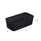 Simplify 10 Piece Organizing Set | Multiple Size Bins | Multipurpose | Office | Desk | Dorm | Bathroom | Storage Basket | Small Items | Accessories | Black (Pack of 6) - size: 10 Piece (Pack of 6)