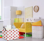 NTAOHAMPER Mothers Day Gifts Love Heart Fabric Storage Basket Empty with Handles, Books Box, Baby Shower Baptism Lovely Storage24L(Heart) - color: Heart