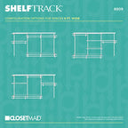 ClosetMaid ShelfTrack Wire Closet Organizer System, Adjustable from 5 to 8 Ft., with Shelves, Clothes Rods, Hardware, Durable Steel, White - color: White, size: 5 to 8 ft