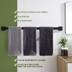 KOKOSIRI 36-Inch Single Towel Bar, Bathroom Kitchen Towel Holder, Wall Mounted SUS304 Stainless Steel Towel Rack, Matte Black, B4003BK-L36 - color: Matte Black, size: 36-Inch