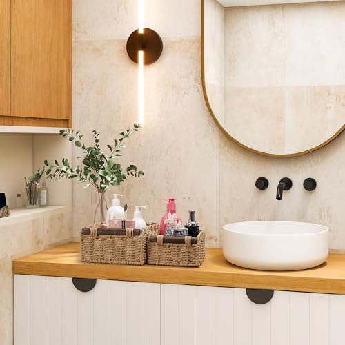 Storage Basket Wicker Baskets for Organizing Toilet Paper Storage Basket for Toilet Tank Top,Cream - color: Cream