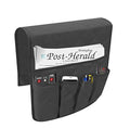 IPENNY Couch Sofa Armrest Organiser Chair TV Remote Holder Bed Storage Pocket Bag for Cellphone Tablet Notepad Book Magazines DVD Eyewears Drinker Snacks Holder Pouch - color: Black (5 Pockets)