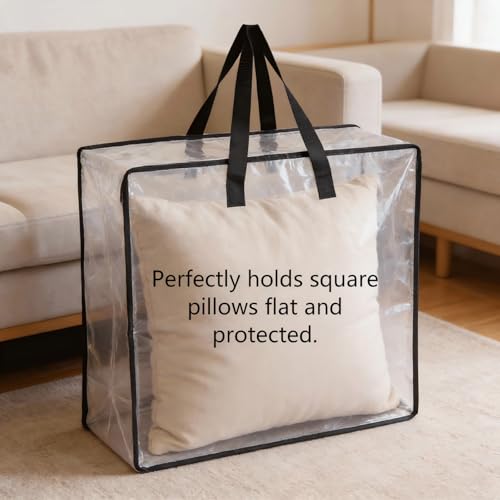 Heavy-Duty Clear Wreath Storage Bag & Sturdy Moving Box Alternative – 26 Inch Large Capacity Container with Zipper for Christmas Decorations, Seasonal Wreaths, Clothes, Bedding,Gift (6-Pack) - color: SClear, size: 6 Pack