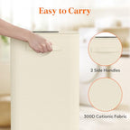 Lifewit 100L Large Laundry Hamper with Lid, Collapsible Laundry Basket with Lid and Reusable Inner Bag, Tall Dirty Clothes Hamper for Laundry Room, Bathroom, Dorm, Bedroom, White