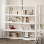 Himimi Garage Shelving 3500 LBS Garage Shelves Heavy Duty 72" H Standing Shelf Units, 5-Tier Adjustable Metal Shelving for Industrial Basement Warehouse, 48" W x 24" D x 72" H, White - color: White, size: 72"H x48"W x24"D