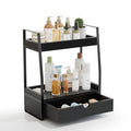 Boulphia 2-Tier Bathroom Organizer Countertop, Bathroom Sink Organizer Countertop, Vanity, Counter Shelf, Black - color: Black