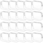 20 Pack Clear Cosmetics Bags for Women Men Waterproof Toiletry Bags PVC Makeup Bags Organizer Case with Zipper for Travel Bathroom (20 White(Large)) - color: 20 White(Large)