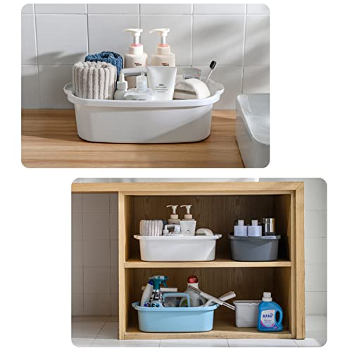 Large Cleaning Supplies Caddy Portable Shower Basket Supply Organizer with Handle Plastic Bucket Tool Storage for Bathroom, Bedroom, Kitchen, College Dorm, Garden, White - color: White, size: Large, 1pc