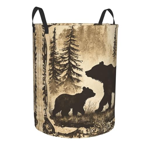 Animal Laundry Basket Storage Bin Foldable Laundry Hamper Clothes Storage Bucket Organizer 19.6x15.7 Inch For Laundry Room/Bedroom/Bathroom - color: Animal