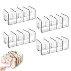 Transparent Acrylic Kids Shoe Rack, Small Shoe Rack,Baby Shoe Organizer, Kids Shoe Organizer with 4 Sections Stackable Shelves for Closet Storage, Space-Saving 4 Pack