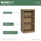 ClosetMaid Modular Storage Stackable 3-Shelf Unit, Sand - color: Sand