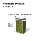 OXO Good Grips POP Container - Rectangle Medium 2.7 Qt - color: White, size: 2.7 Qt - Rectangle