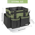 SCAVATA Compact Wearable Cleaning Caddy, Small Cleaning Caddy Supplies Organizer with Handle & Shoulder Straps for Housekeepers, Under Sink & Car Cleaning Tool Organizers Bag (Armygreen) - color: Armygreen